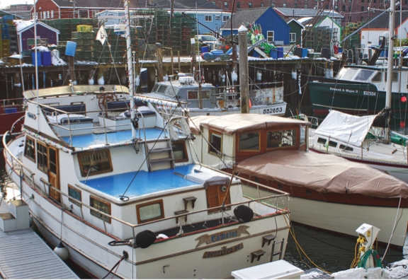 Ray Card lives year-round on his 1977 Marine Trader motoryacht. Photo by Emily Qualey